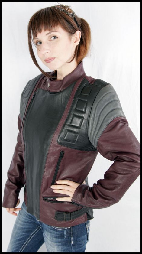   BOUNTY HUNTER LEATHER JACKET coat S futuristic star wars armor  