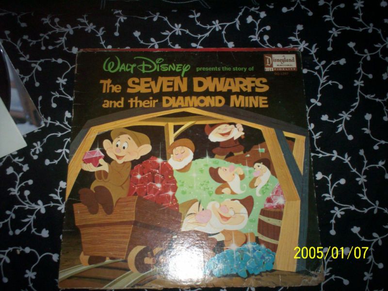 1967 Disney The Seven Dwarfs and their Diamond Mine LP  