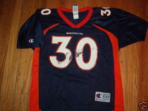 TERRELL DAVIS DENVER BRONCOS JERSEY #30 Youth XL YXL  