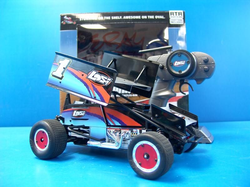 Team Losi Mini Sprint 1/18 R/C Dirt Oval Car Slider Electric 2.4GHz 