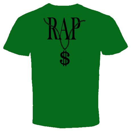 rap dollar chain t shirt Hip Hop cool funny rare humor  