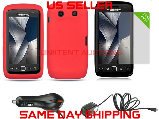   Case+2 LCD Covers+Car & Home Charger Blackberry Torch 9850 9860  