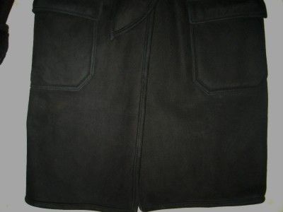 NEW Ralph Lauren Blue Label BLACK SHEARLING Coat ~Lobster Claw Closure 