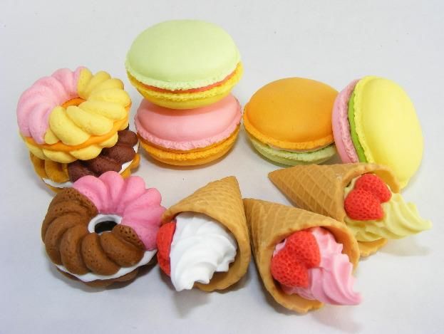 Genuine Iwako Dessert Erasers, French Pastry Set of 10  