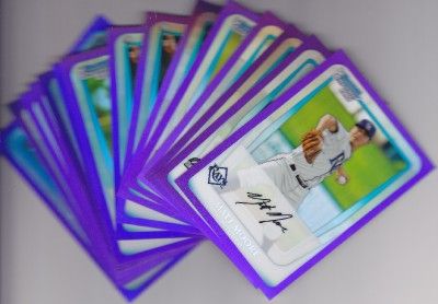 2011 Bowman Chrome purple parallel lot (16) #/799 MATT MOORE +BONUS 