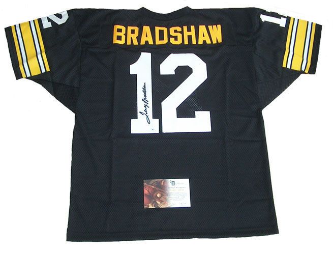 TERRY BRADSHAW SIGNED AUTO PITTSBURGH STEELERS JERSEY  