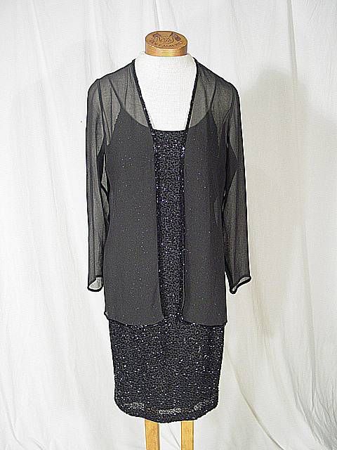 NWT MARINA by MARINA BREDER Beaded Dress and Jacket 10P  