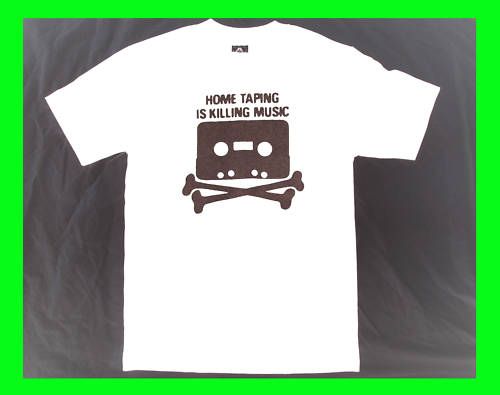 Home Taping T SHirt TAPE SKULL cassette dead kennedys  