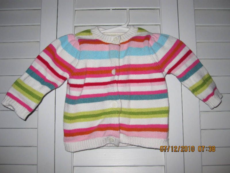 Gymboree Girls Button up Striped Sweater Size 3 6m  