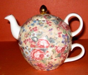 Chintz Rose Tea for One Herman Dodge Son Staffordshire  