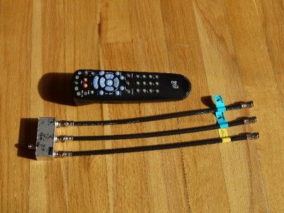 Dish Network Triplexer Duplexer Splitter Adapter Remote Control  