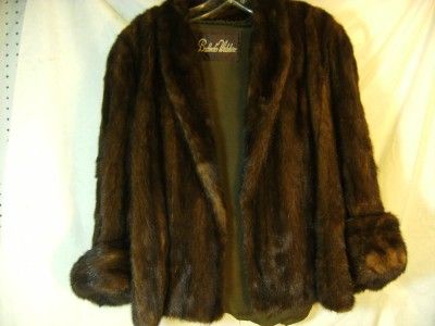 VINTAGE BULLOCKS WILSHIRE SABLE MINK SHORT STROLLER COAT APPROX. SIZE 