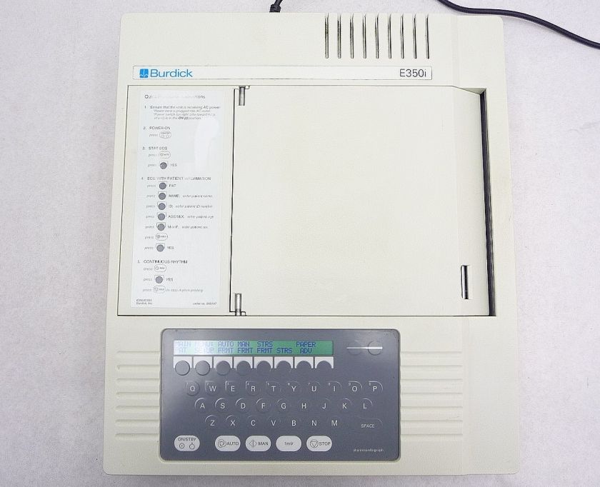 BURDICK E350I ECG/EKG INTERPRETIVE ANALYSIS ELECTROCARDIOGRAPH PATIENT 