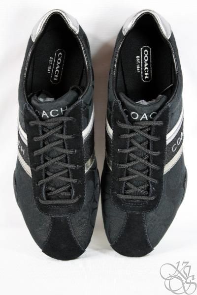 COACH Jayme Signature Black Womens Sneakers Shoes New A1585  