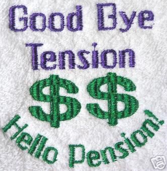 Retirement towel Pension great retirement gift  