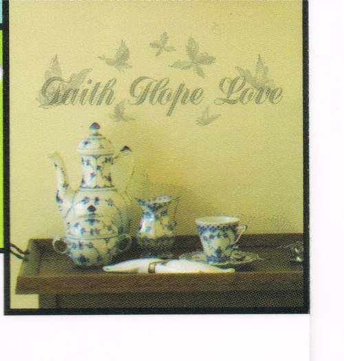 FAITH HOPE LOVE + 5 BUTTERFLIES DECAL WALL DECOR STICKE  