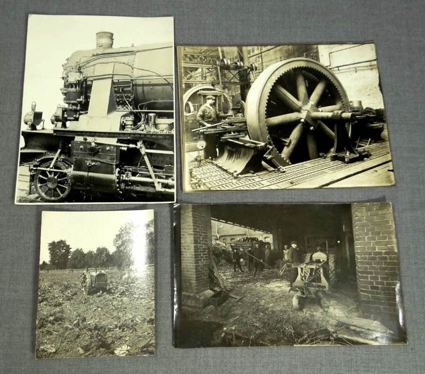   RAILROAD RR TRAIN LOCOMOTIVE STEAM ENGINE FARM TRACTOR REAL PHOTOS