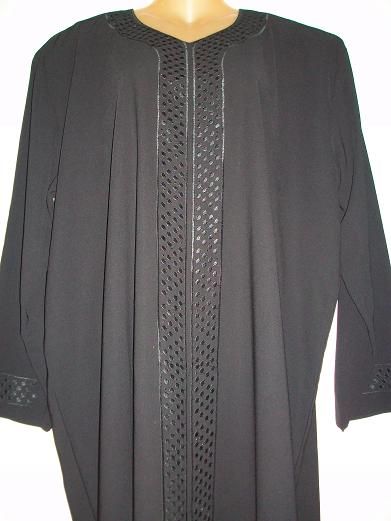 Embroidered Black Abaya 3XL  