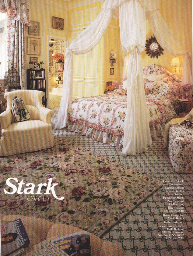 1992 STARK CARPET Magazine Print Ad ROMANTIC BEDROOM  