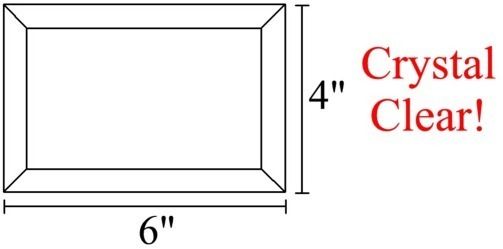 Stained Glass Supplies   4x6 Bevels   Clear (5)  
