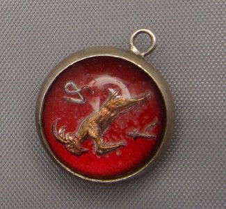 Vintage Silver CAPRICORN Zodiac Bubble Charm  