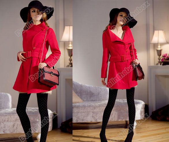 2011 New Shitsuke Fashion Korean Womens Cashmere Overcoat Woollen 3 