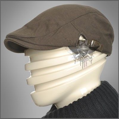   Gray Brown Dynamic Men Buckle Newsboy Beret Hat Cap Golf Sportive Neat