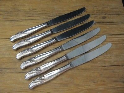 Wm Rogers IS EXQUISITE Silverplate   6 Dinner Knives A  