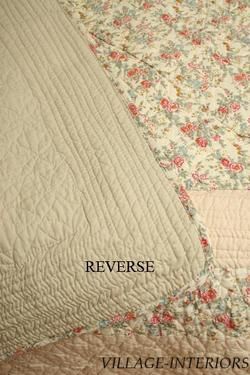 FRENCH CHIC SHABBY COUNTRY CELINA COTTON QUILT THROW  