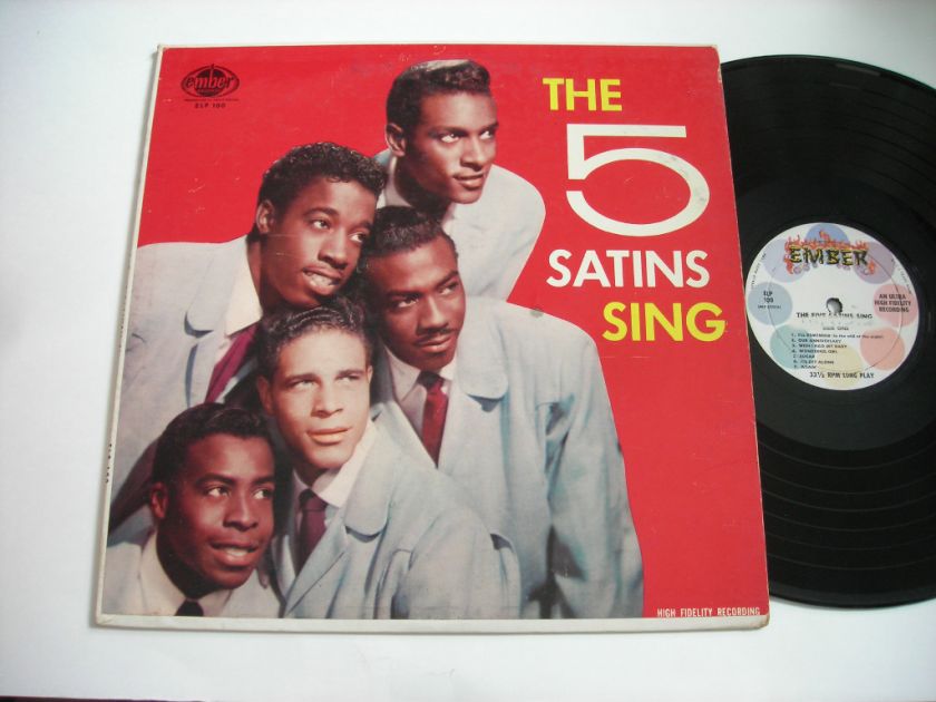 SHIGGIES The 5 Satins Sing 1959 Mono LP on Ember  