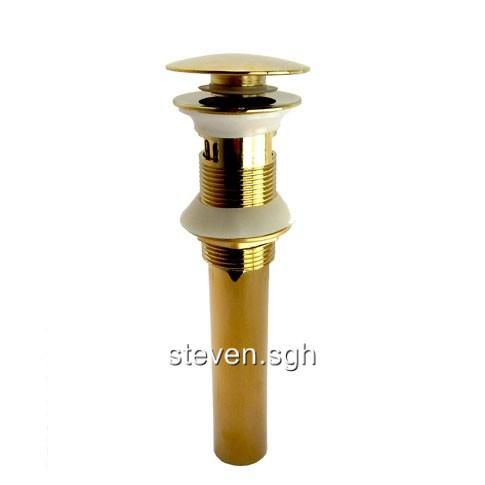 Polished Brass Pop UP Waste Drain With Overflow X71