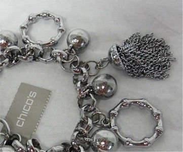 CHICOS CHICOS WIONA TOGGLE BRACELET WATCH ~ SILVER TONE ~ NWT $58 