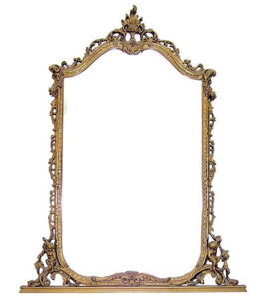 Antique Chippendale Rococo Giltwood Console & Mirror  