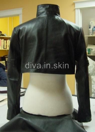   LEATHER MOTOKO SHRUG BOLERO BIKER JACKET TAYLOR MADE TO FIT ANY SIZE