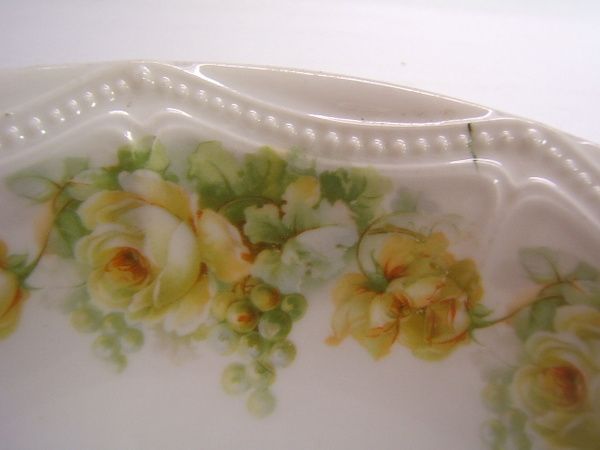 PK Silesia Porcelain Konigszelt 1866 1918 Bowl Roses  