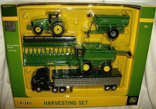 ertl 1/64 JOHN DEERE TRACTOR COMBINE HARVESTING SET  