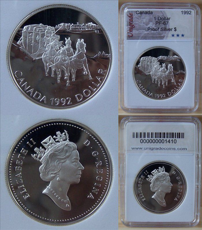 CANADA 1992 PROOF CAMEO *SILVER DOLLAR* in Slab holder  