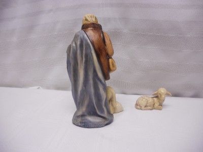   FIGURINE SHEPHERD W/ SHEEP  214/F & 214/0 2 PIECES NICE  