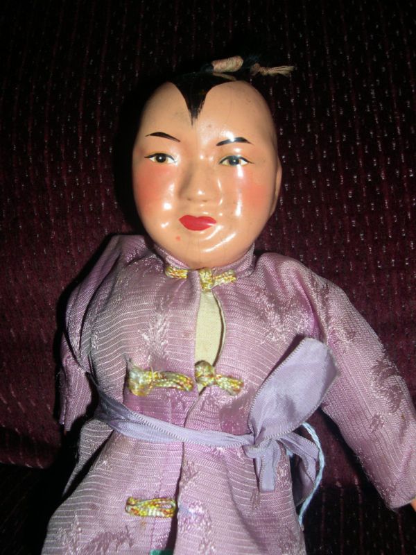 10 Vintage Composition Oriental Doll  