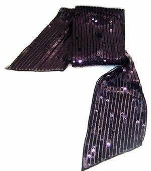 Ladies Womens Satin Sequin Scarf Black 4 x 64 New  