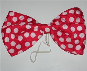 CLOWN Polka Dots LARGE BOWTIE NECKTIE Costume Accessory  