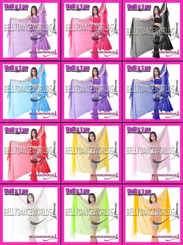 WHOLESALE 6 PC BELLY DANCE VEIL SHAWL WRAP SCARF SCARVE  