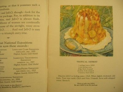 VINTAGE JELL O RECIPE BOOK 1928 NEAR MINT COND. ARTIST  GIRO (GUY ROWE 