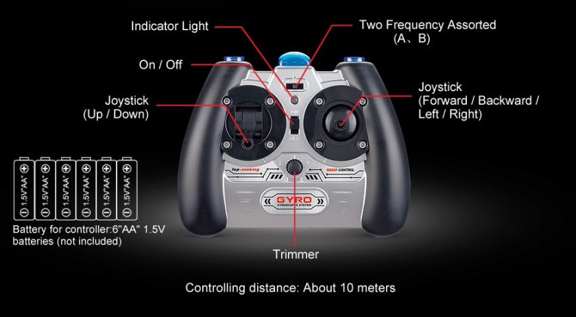 107 S107 S107G Metal 3Ch syma gyro Gyroscope RC Mini Helicopter gift 