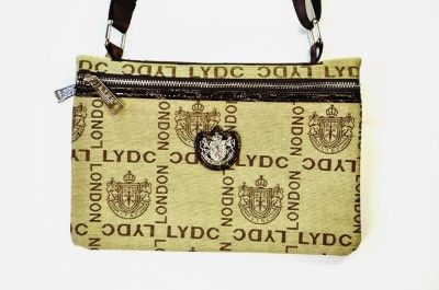 LYDC Fold Over Jacquard Cross Body Bag (L10607 Brown)  