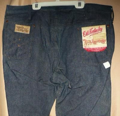 VTG ORIG 50s 60s DEADSTOCK MENS OLD KENTUCKY WESTERN DENIM BLUE JEANS 