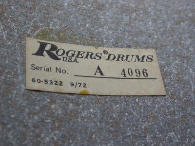 1972 ROGERS 16 FLOOR TOM DRUM SHELL in MAHOGANY CORTEX LOT #J167 