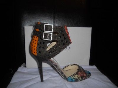 Jimmy Choo ZOOM Multicolor Studded Sandals Shoes 39.5  