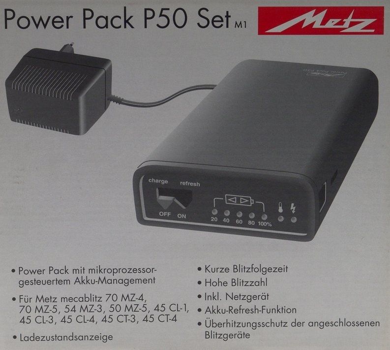 METZ POWER PACK P50 NEW BATTERY PORTABLE MINT BOXED NR  