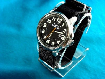 NEW TIMEX BOLD BLACK FACE MILITARY STLYE 24 HOUR WATCH  